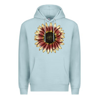 Blue Mist strawberry blonde sunflower Premium Hoodie - LillyAllenDesigns