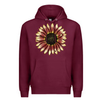 Burgundy strawberry blonde sunflower Premium Hoodie - LillyAllenDesigns