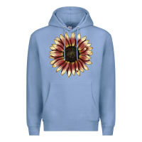Colony Blue strawberry blonde sunflower Premium Hoodie - LillyAllenDesigns