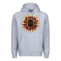 Heather Grey strawberry blonde sunflower Premium Hoodie - LillyAllenDesigns