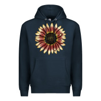 Navy strawberry blonde sunflower Premium Hoodie - LillyAllenDesigns