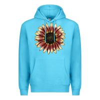 Ocean Blue strawberry blonde sunflower Premium Hoodie - LillyAllenDesigns
