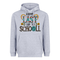 Heather Grey happy last schopol Heavyweight Hoodie - CowhideDigitalArt
