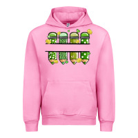 Fuchsia Pink patricks day pencils Urban Hoodie - MaliasSmallBusiness