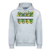 Heather Grey patricks day pencils Urban Hoodie - MaliasSmallBusiness