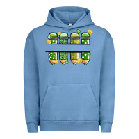 Pigment Pebble Blue patricks day pencils Urban Hoodie - MaliasSmallBusiness