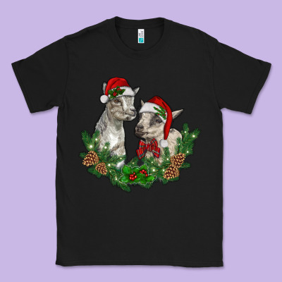 Christmas Baby Goats Classic Tee Designed By Ranaportraitstore