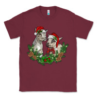 Burgundy christmas baby goats Classic Tee - RanaPortraitStore