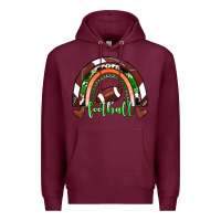 Burgundy Football Rainbow Premium Hoodie - RanaPortraitStore