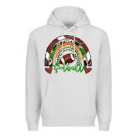 Dove Grey Football Rainbow Premium Hoodie - RanaPortraitStore
