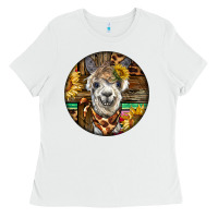 White western alpaca Ladies Tee - BarkalooDesign