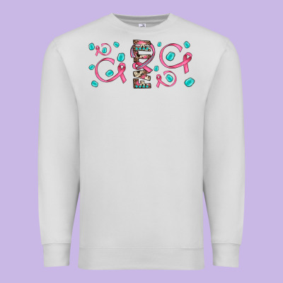 Faith Ribbon Gemstone Premium Sweatshirt Designed By Jahusdesignshop