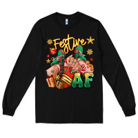Black festive af christmas caucasian girl sneakers Long Sleeve Tee - RanaPortraitStore