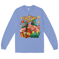Colony Blue festive af christmas caucasian girl sneakers Long Sleeve Tee - RanaPortraitStore