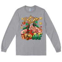 Heather Grey festive af christmas caucasian girl sneakers Long Sleeve Tee - RanaPortraitStore