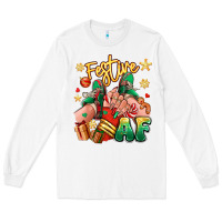 White festive af christmas caucasian girl sneakers Long Sleeve Tee - RanaPortraitStore