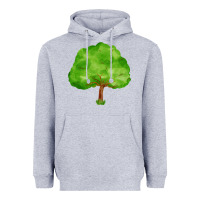 Heather Grey tree Heavyweight Hoodie - FaDigitalArtStudio