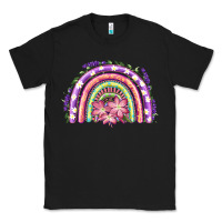 Black Easter Floral Spring Rainbow Classic Tee - RanaPortraitStore