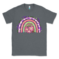 Charcoal Heather Easter Floral Spring Rainbow Classic Tee - RanaPortraitStore