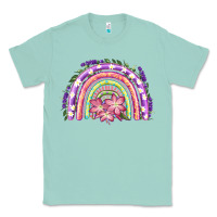Seafoam Easter Floral Spring Rainbow Classic Tee - RanaPortraitStore