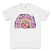 White Easter Floral Spring Rainbow Classic Tee - RanaPortraitStore