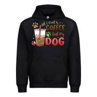 Black all i need is coffee and my dog Urban Hoodie - MaliasSmallBusiness