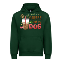 Forest Green all i need is coffee and my dog Urban Hoodie - MaliasSmallBusiness