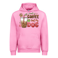 Fuchsia Pink all i need is coffee and my dog Urban Hoodie - MaliasSmallBusiness