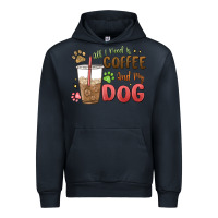 Navy all i need is coffee and my dog Urban Hoodie - MaliasSmallBusiness