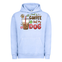 Pigment Grape Ice all i need is coffee and my dog Urban Hoodie - MaliasSmallBusiness