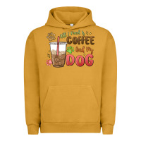 Pigment Peanut Butter all i need is coffee and my dog Urban Hoodie - MaliasSmallBusiness