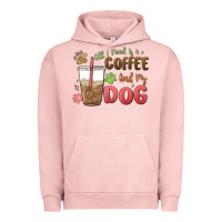 Pigment Salmon all i need is coffee and my dog Urban Hoodie - MaliasSmallBusiness