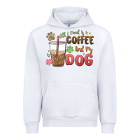 White all i need is coffee and my dog Urban Hoodie - MaliasSmallBusiness