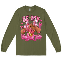 Army Green be my valentine afro girl sneakers Long Sleeve Tee - RanaPortraitStore