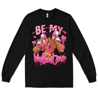 Black be my valentine afro girl sneakers Long Sleeve Tee - RanaPortraitStore