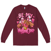 Burgundy be my valentine afro girl sneakers Long Sleeve Tee - RanaPortraitStore