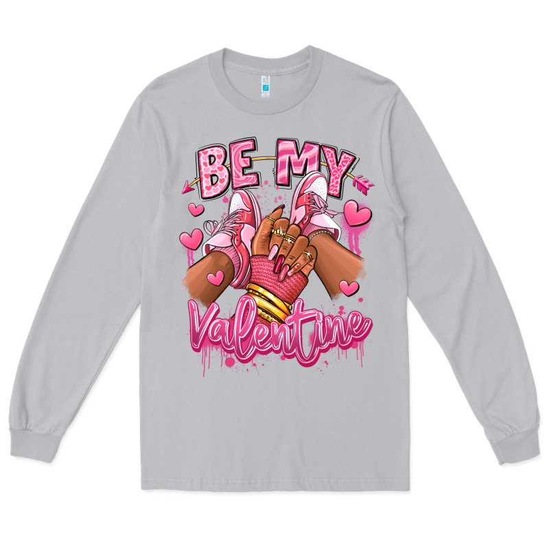 Be My Valentine Afro Girl Sneakers Long Sleeve Tee by RanaPortraitStore | Teevron