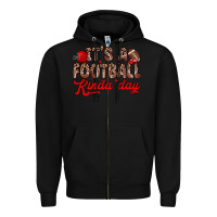Black it s a football kinda day Zipper Hoodie - Zillion Design Studio