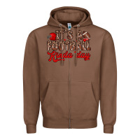 Chestnut it s a football kinda day Zipper Hoodie - Zillion Design Studio