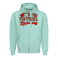 Seafoam it s a football kinda day Zipper Hoodie - Zillion Design Studio