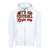 White it s a football kinda day Zipper Hoodie - Zillion Design Studio