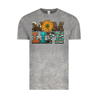 Cloud Rock western cowhide leopard turquoise  leather aztec sunflower mom Vintage Tee - Artiststas