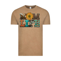 Western Cowhide Leopard Turquoise  Leather Aztec Sunflower Mom Vintage Tee | Teevron