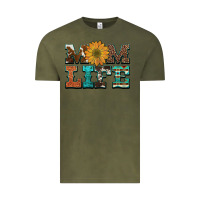 Vintage Olive western cowhide leopard turquoise  leather aztec sunflower mom Vintage Tee - Artiststas