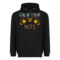 Black calm your mits Heavyweight Hoodie - CowhideDigitalArt