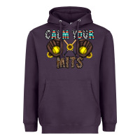 Plum calm your mits Heavyweight Hoodie - CowhideDigitalArt