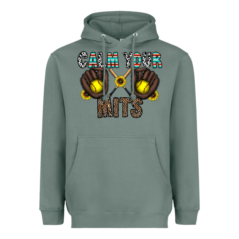 Calm Your Mits Heavyweight Hoodie by CowhideDigitalArt | Teevron