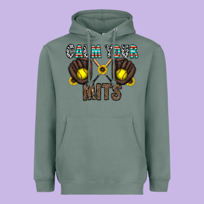 Calm Your Mits Heavyweight Hoodie Designed By Cowhidedigitalart