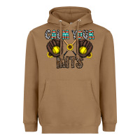 Toasted Coconut calm your mits Heavyweight Hoodie - CowhideDigitalArt