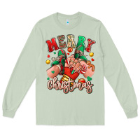 Matcha Merry Christmas Caucasian girl sneakers Long Sleeve Tee - RanaPortraitStore